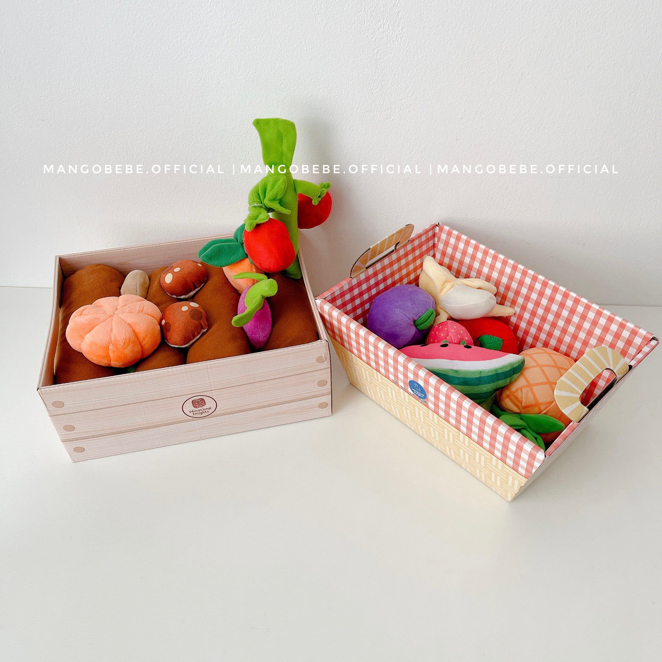 Bộ rau củ hoa quả nhồi bông Plush Vegetable Garden & Plush Fruit Basket