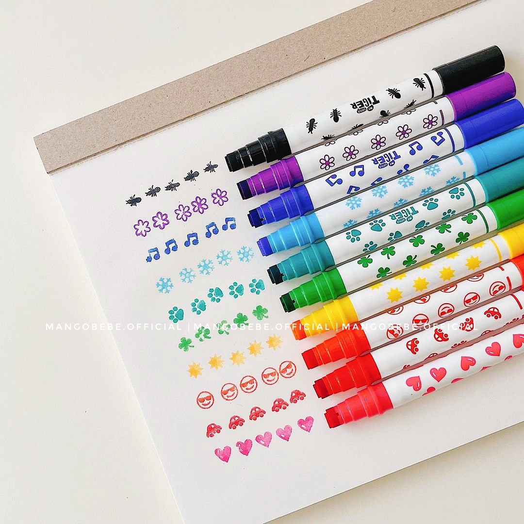 Set bút màu con dấu Stamp Marker