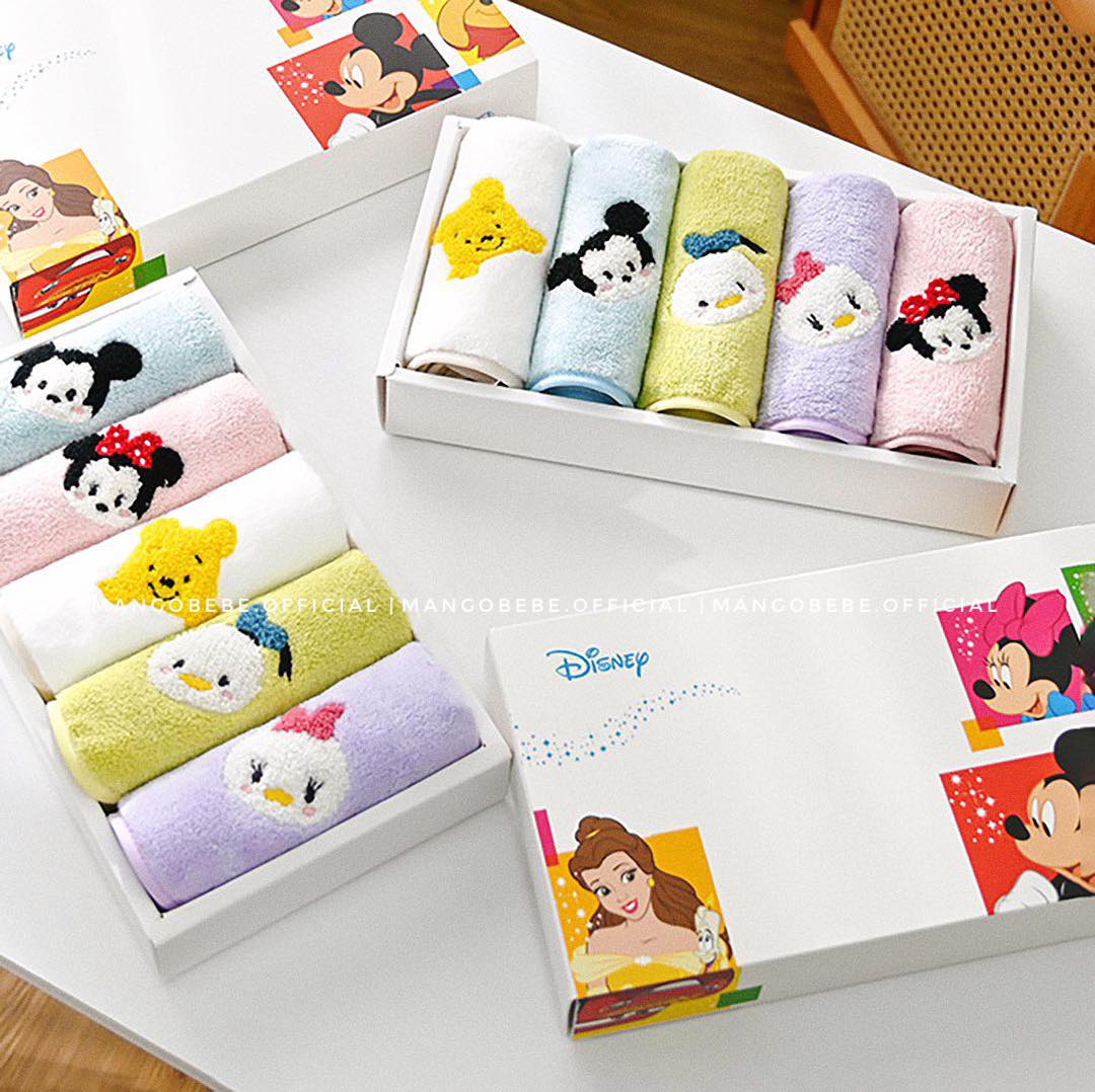 Set 5 khăn mặt Disney
