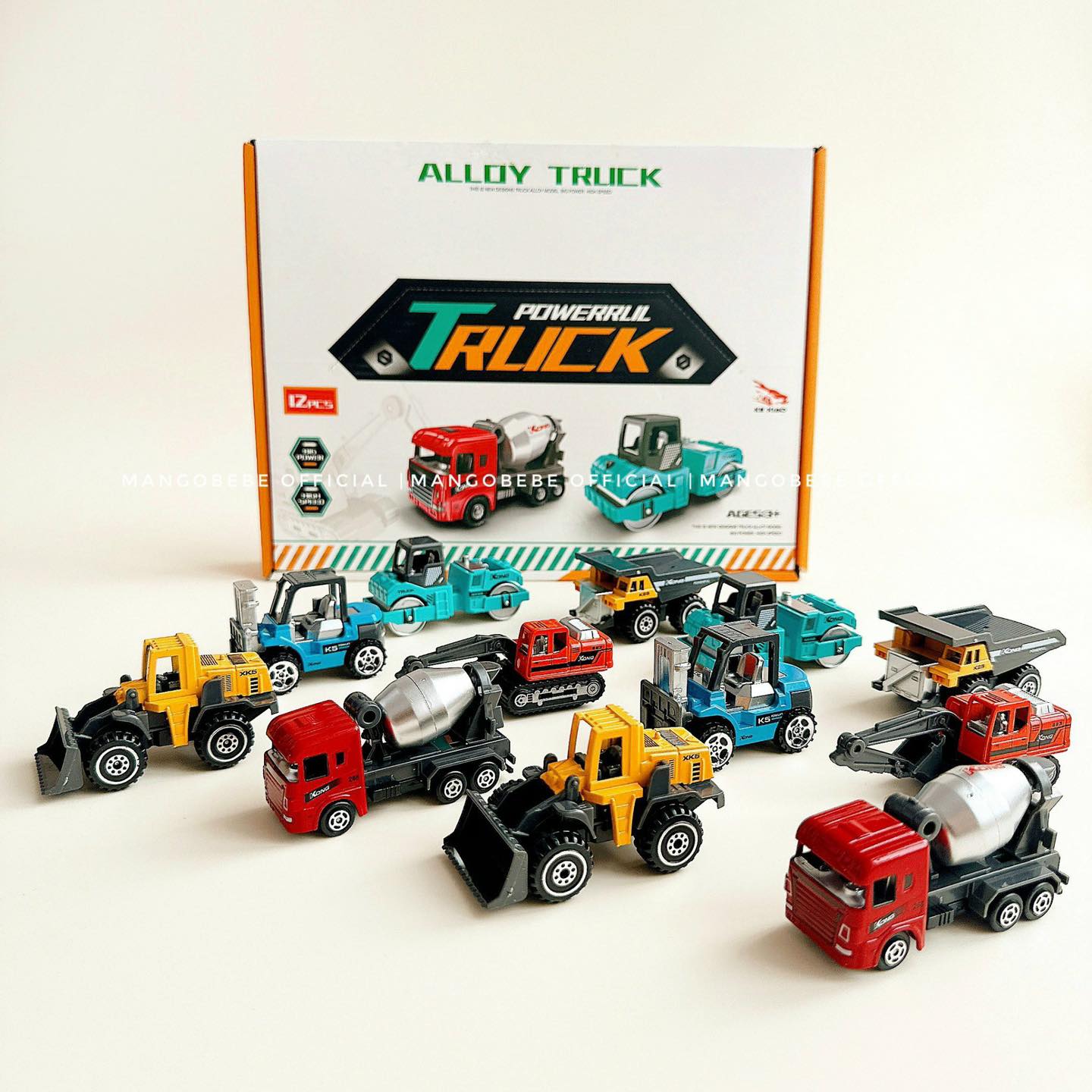 Set 12 Xe Hợp Kim Mini Truck Power