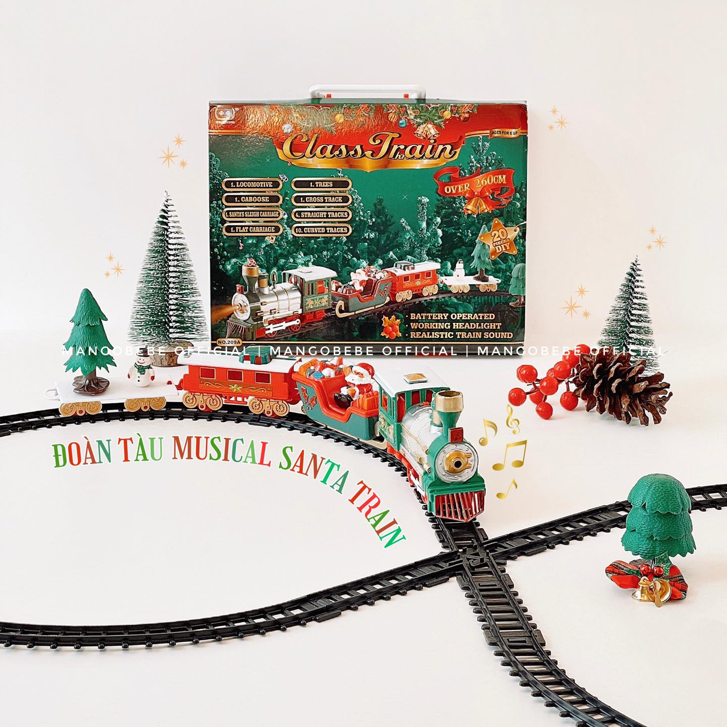 Đoàn Tàu Musical Santa Train Set