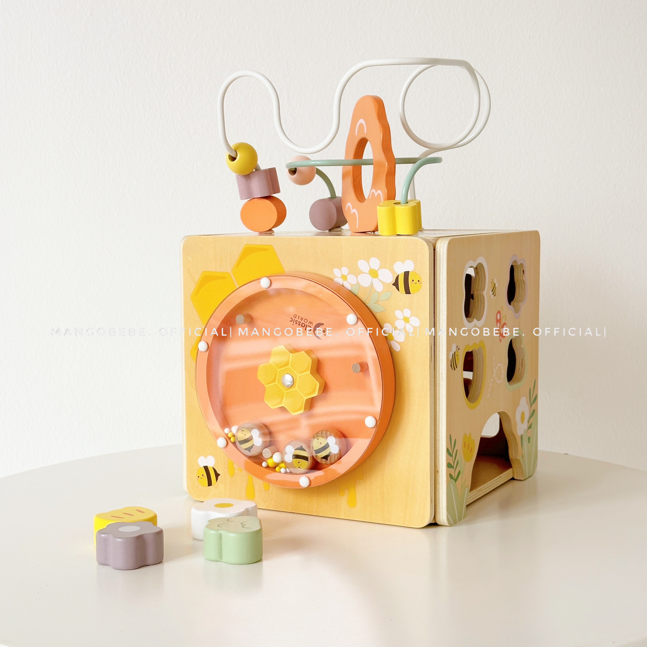 Đồ Chơi Gỗ Montessori - Honeybee Activity Cube - Classic World