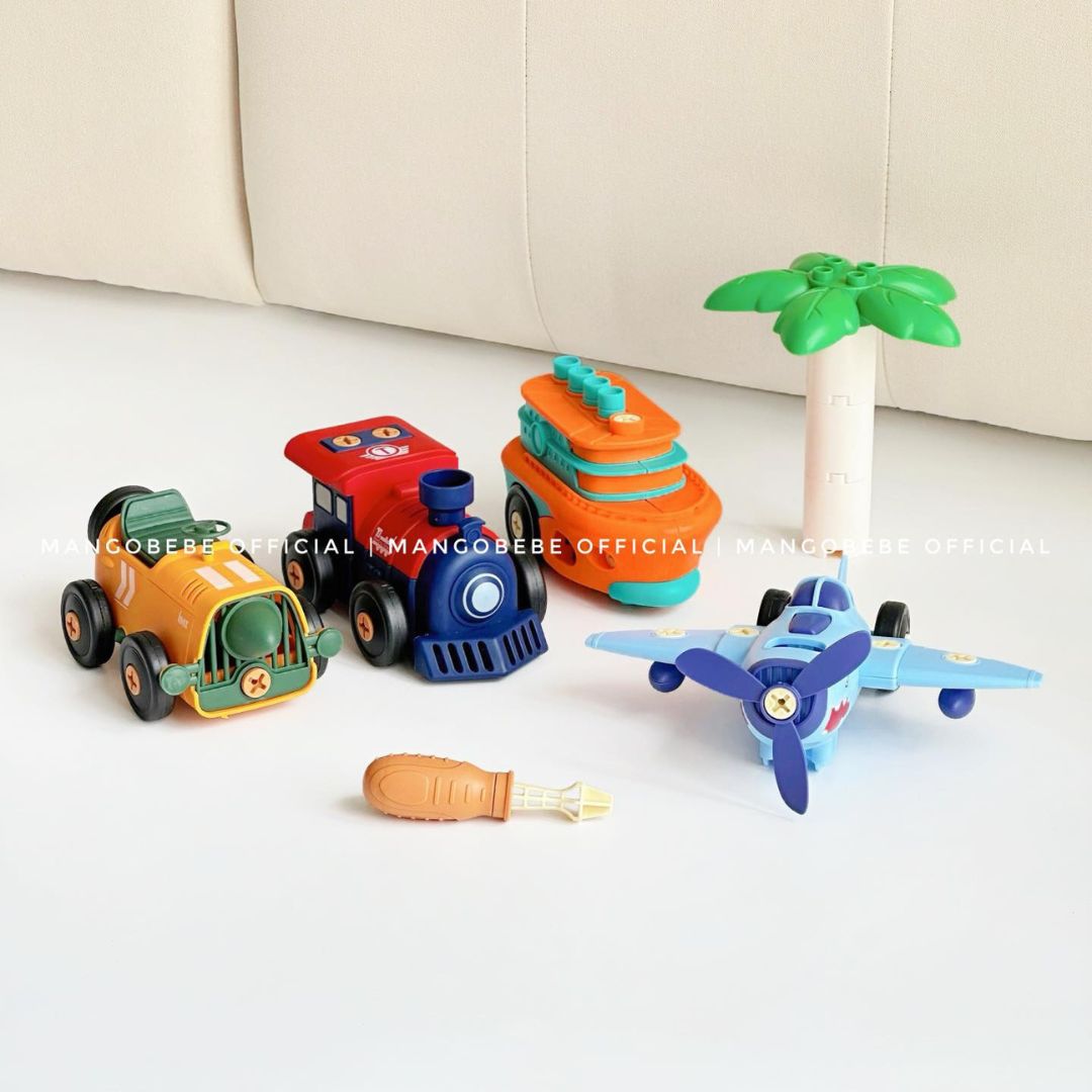 Bộ 4 Tàu Lắp Ráp Retro DIY