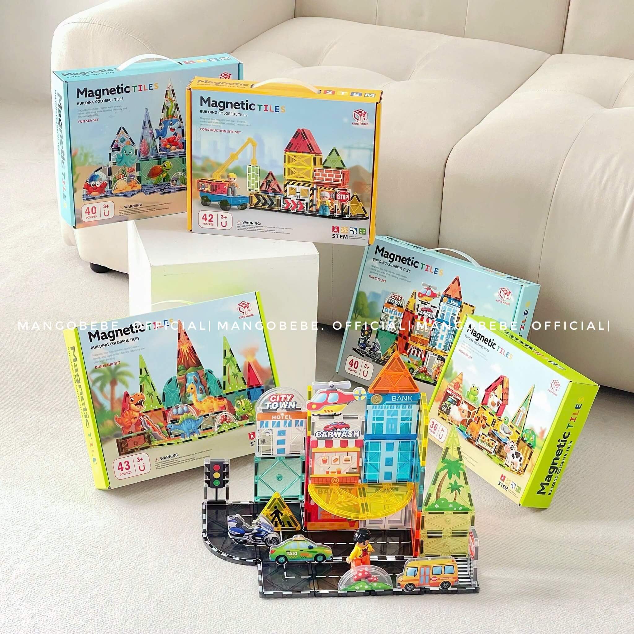 Bộ Nam Châm Magnetic Tiles Building Colorful