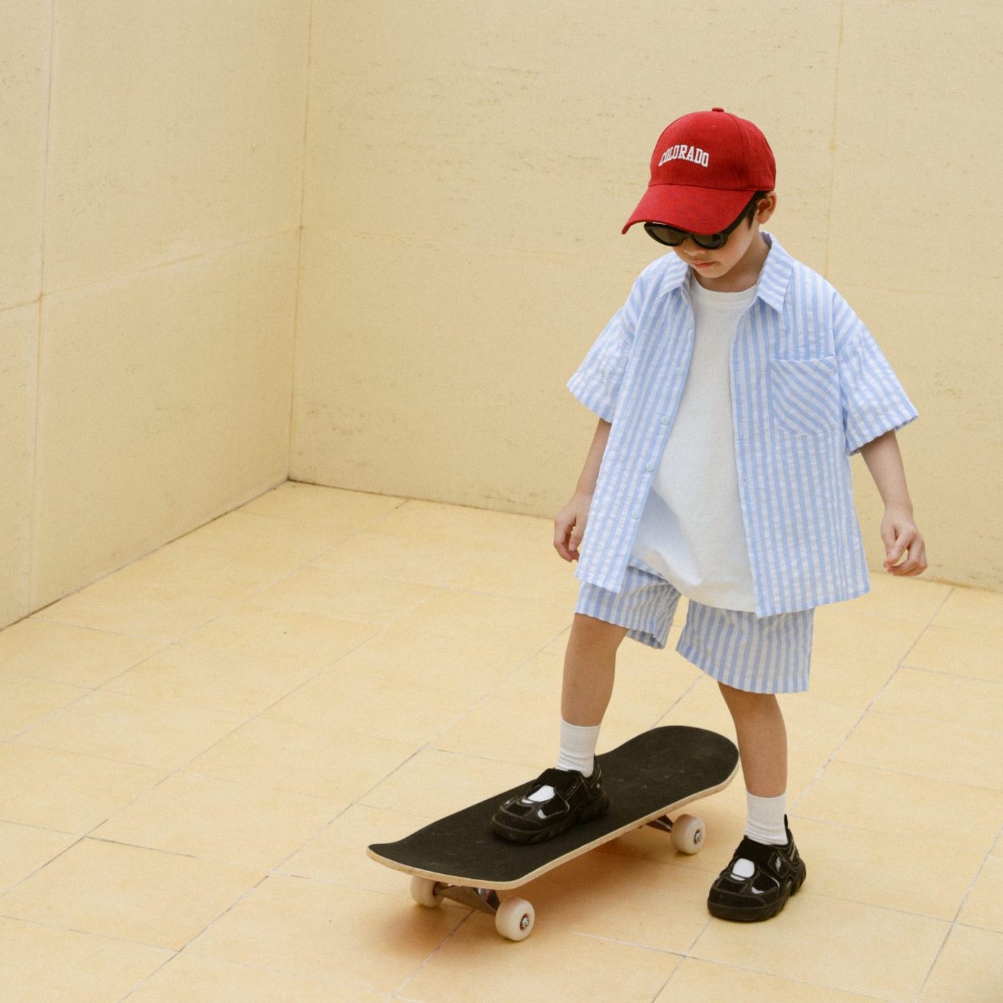 Set Áo & Quần Striped - Xanh