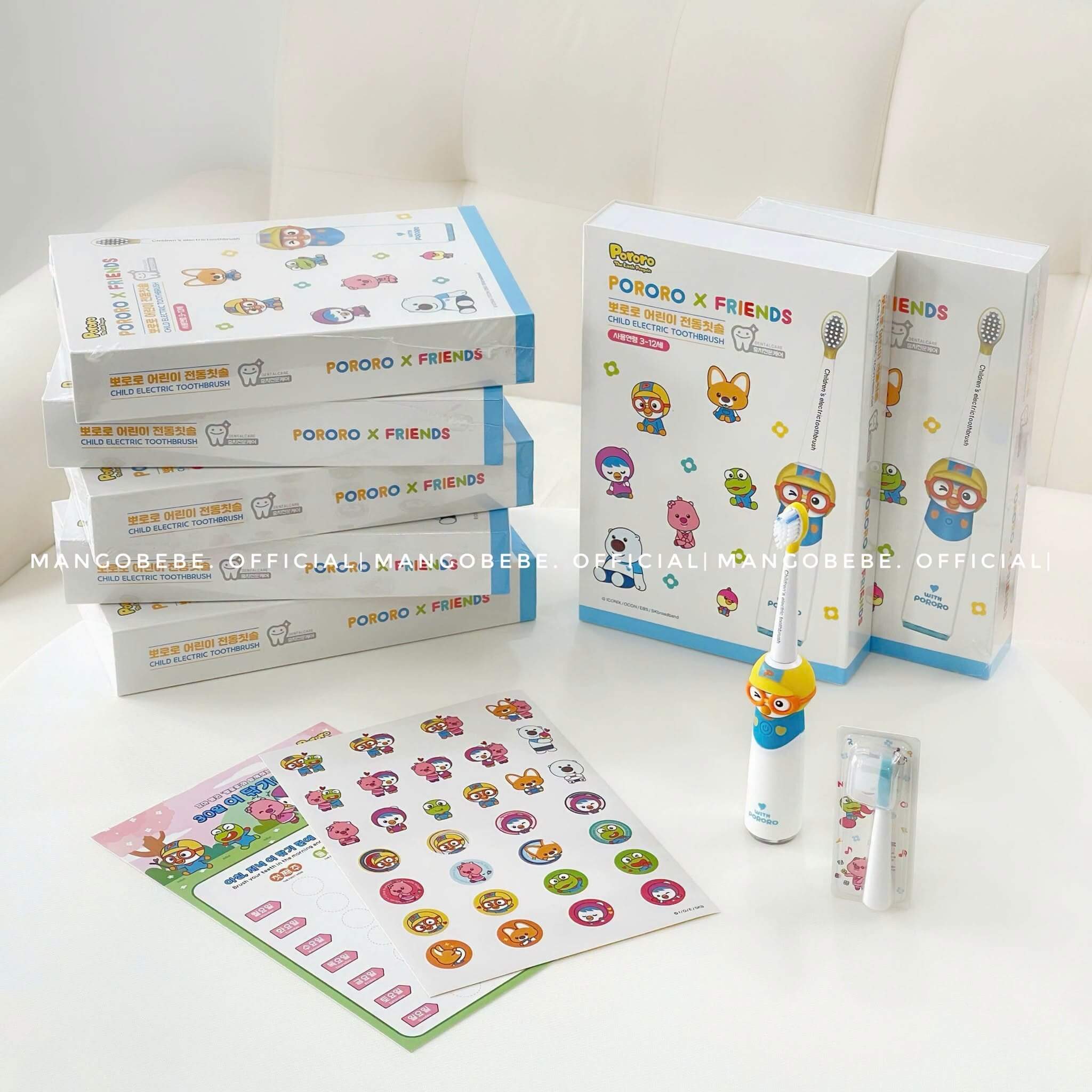 Pororo - Bàn Chải Điện 3D Cho Bé