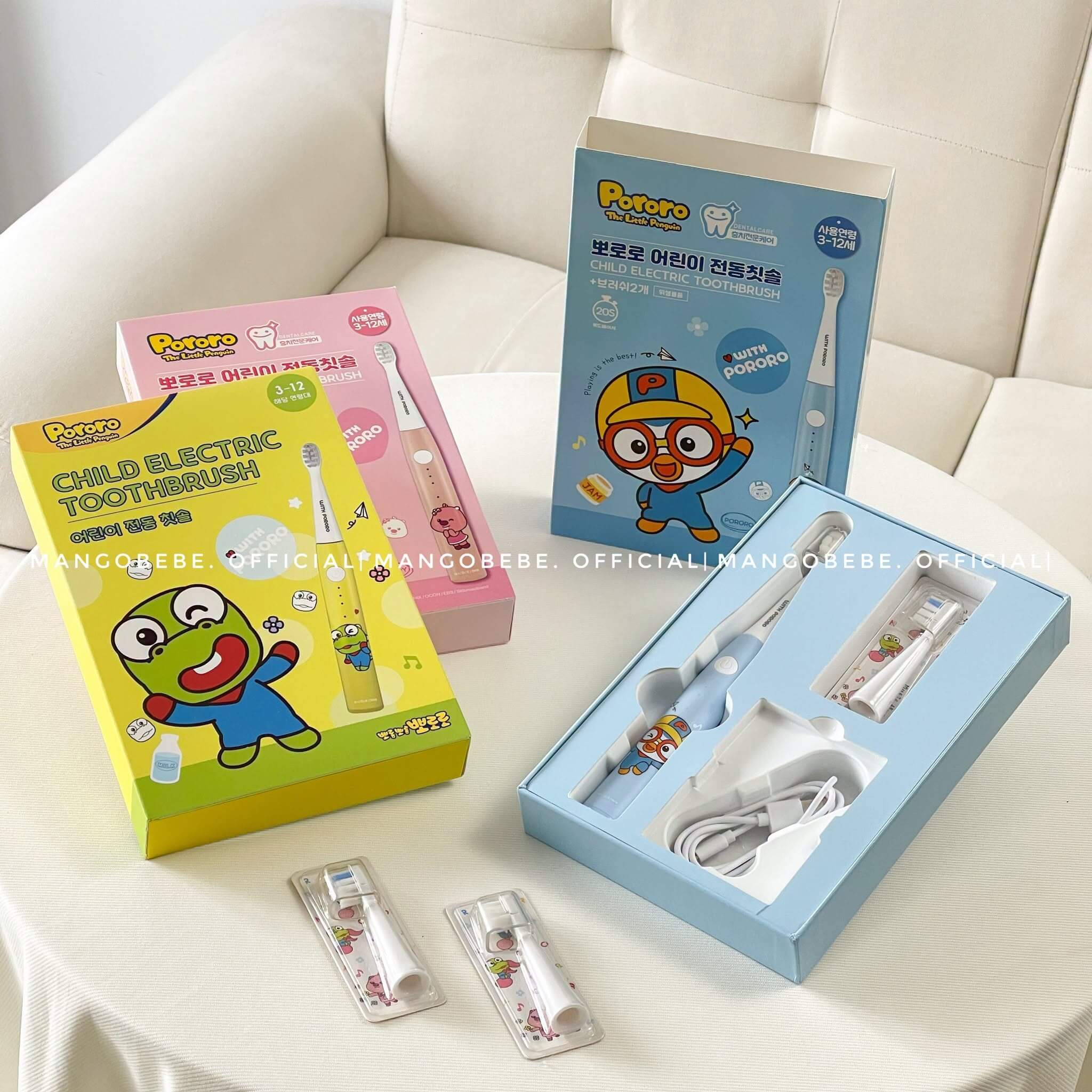Pororo - Bàn Chải Điện Sóng Âm + Pororo - Đầu Bàn Chải Điện Sóng Âm