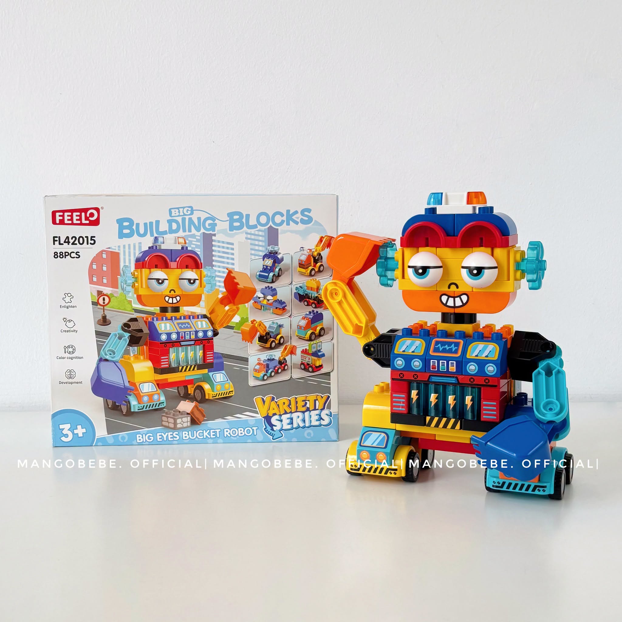 Feelo - Bộ Lắp Ráp Building Blocks Variety Series - Big Eyes Bucker Robot